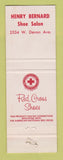 Matchbook Cover - Red Cross Shoes Henry Bernard Chicago IL