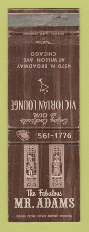 Matchbook Cover - Mr Adams Chicago IL Restaurant WEAR