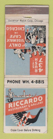 Matchbook Cover - Riccardo Restaurant Chicago IL WEAR