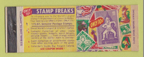 Matchbook Cover - Stamp Offer Freaks HE Harris Boston MA WEAR