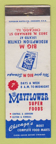 Matchbook Cover - Mayflower Super Foods Grocery Chicago IL WEAR
