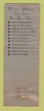 Matchbook Cover - Hillman's Market Grocery Chicago IL WORN