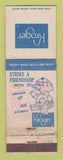 Matchbook Cover - Kroger Grocery Stores Pink Elephant  WORN
