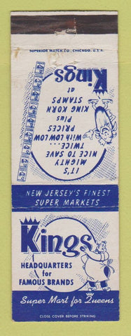 Matchbook Cover - Kings Famous Brands Grocery NJ WEAR