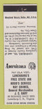 Matchbook Cover - Lunenburg's Free State Inn VA Perkins Americana WHITE