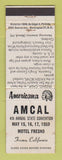 Matchbook Cover AMCAL RMS Convention Fresno CA 1959 WEAR Perkins Americana WHITE