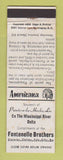 Matchbook Cover - Grocery Pointe a la Hache LA WEAR Perkins Americana WHITE