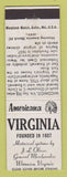 Matchbook Cover - Oliver General Store Wicomico VA Perkins Americana WHITE
