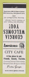 Matchbook Cover - City Cafe Preston GA Perkins Americana WHITE