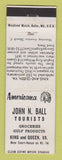 Matchbook Cover John Bull Gulf oil gas King and Queen VA Perkins Americana WHITE