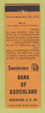 Matchbook Cover - Bank of Goochland VA Perkins Americana ORANGE