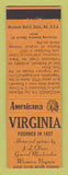 Matchbook Cover - Oliver General Store Wicomico VA #1 Perkins Americana ORANGE