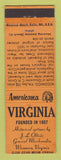 Matchbook Cover - Oliver General Store Wicomico VA #2 Perkins Americana ORANGE