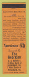 Matchbook Cover - Georgian Dinwiddie VA Perkins Americana ORANGE