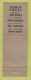 Matchbook Cover - AMCAL RMS Convention Fresno CA 1959 Perkins Americana ORANGE