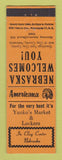 Matchbook Cover - Yunko's Market Clay Center NE Perkins Americana ORANGE