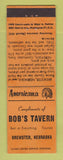 Matchbook Cover - Bob's Tavern Brewster NE Perkins Americana ORANGE