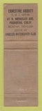 Matchbook Cover - Ernestine Abbott RMS Miami Beach FL Perkins Americana YELLOW