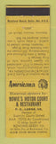 Matchbook Cover - Bowie's Motor Court Lorne VA Perkins Americana YELLOW