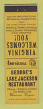 Matchbook Cover - Lake Jackson Restaurant Manassas VA Perkins Americana YELLOW