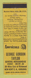 Matchbook Cover - Taylor Esso oil gas New Kent VA Perkins Americana YELLOW