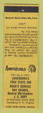 Matchbook Cover - Lunenburg's Free State Inn VA Perkins Americana YELLOW