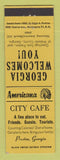 Matchbook Cover - City Cafe Preston GA Perkins Americana YELLOW