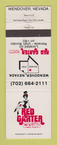 Matchbook Cover - Red Garter Casino girlie Wendover NV
