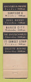 Matchbook Cover - WVEC TV Channel 13 Norfolk Hampton VA Bug Bunny #1