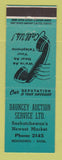 Matchbook Cover - Dauncey Auction Service Moosomin SK