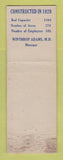 Matchbook Cover - Veterans Administration Bedford MA Federal