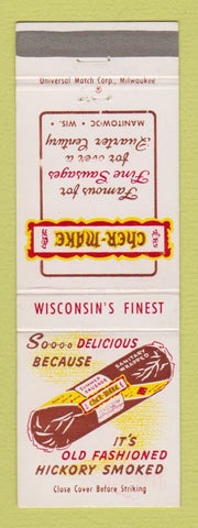 Matchbook Cover - Cher Make Sausage Manitowoc WI