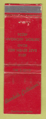 Matchbook Cover - Banka's Collision Detroit MI WORN
