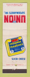 Matchbook Cover - Union Supermarkets Grocery Sliced Cheese Canada
