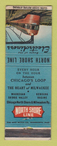Matchbook Cover - North Shore Line Railroad