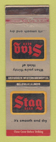 Matchbook Cover - Stag Beer Belleville IL Griesedieck WEAR
