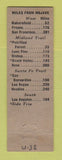 Matchbook Cover - White's Cafe Motel Richfield oil gas Mojave CA Midget