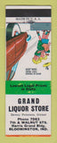 Matchbook Cover - Grand Liquor Store Bloomington IN SAMPLE WORN BACK