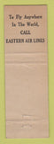 Matchbook Cover - Cities oil gas Eastern Airlines WEAR
