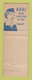 Matchbook Cover - BOAC Airlines The Caribbean