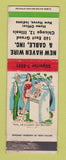 Matchbook Cover - New Haven Wire Cable Chicago IL hillbilly WEAR