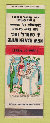 Matchbook Cover - New Haven Wire Cable Chicago IL hillbilly WEAR