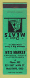 Matchbook Cover - Iva's Market Grocery McArthur OH SAMPLE