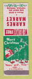 Matchbook Cover - Karnes Market Grocery Topeka KS Christmas SAMPLE WORN BACK