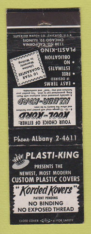 Matchbook Cover - Plasti King Plastic Covers Chicago IL WEAR