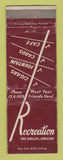 Matchbook Cover - Recreation Fountain Cards Cafe The Dalles OR WEAR
