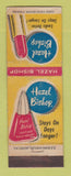 Matchbook Cover - Hazel Bishop Cosmetics Lipstick Nail Polish WEAR