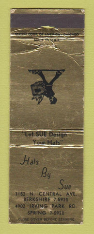 Matchbook Cover - Hats by Su Chicago IL WORN