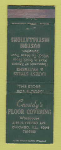 Matchbook Cover - Cassidy's Floor Covering Chicago IL WEAR
