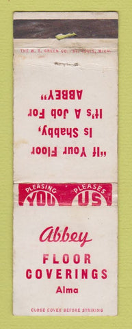 Matchbook Cover - Abbey Floor Coverings Alma MI? WORN